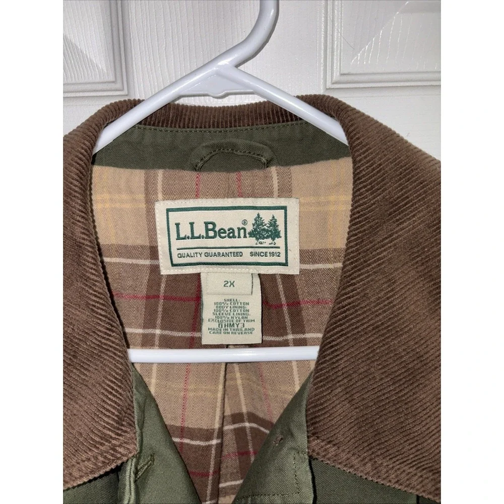 LL Bean womens green barn jacket 2XL - Picture 2 of 6